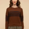 Sweaters + Cardigans * | Thread & Supply Lou Anna Sweater Copper Navy