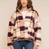 Outerwear * | Thread & Supply Sale Danica Jacket Ivory Navy Plaid