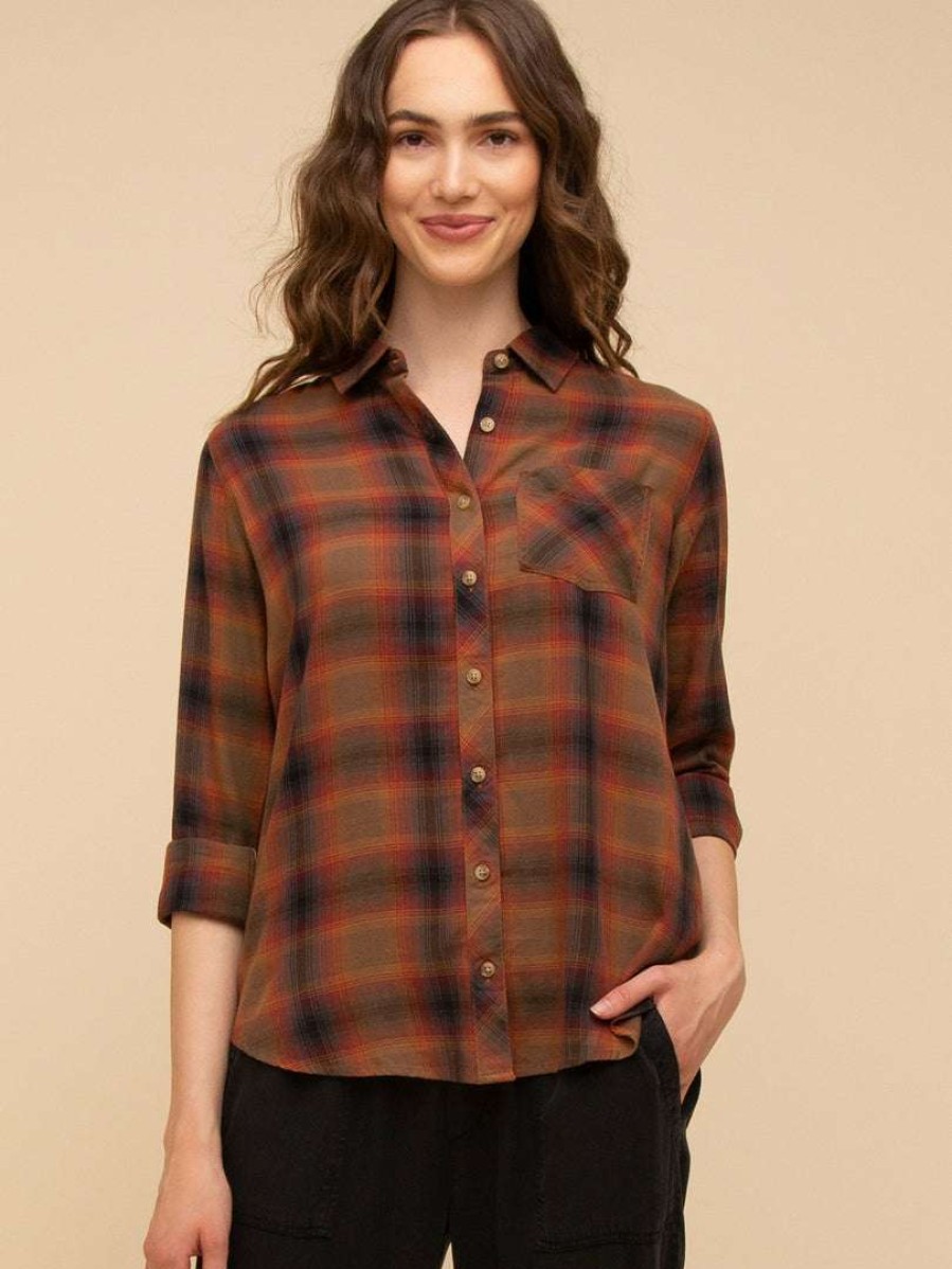 Tops * | Thread & Supply Sustainable Charlotte Top Autumn Plaid