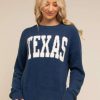 Sweaters + Cardigans * | Thread & Supply Tops Texas Sweater Harbor Blue White