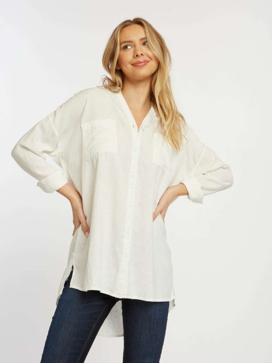 Tops * | Thread & Supply Sale Barrymore Tunic White