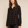 Tops * | Thread & Supply Eve Top Sale Black White Plaid