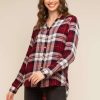 Tops * | Thread & Supply Tinsley Top Berry Plaid