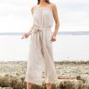 Sustainable * | Thread & Supply Giverny Jumpsuit Sustainable Stone Ivory Stripe