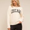 Sweaters + Cardigans * | Thread & Supply Chicago Sweater Cream Midnight