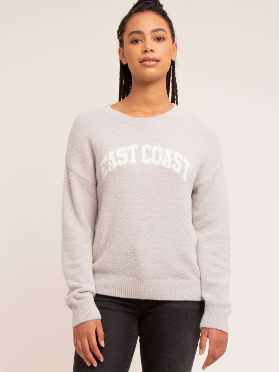 Sweaters + Cardigans * | Thread & Supply East Coast Sweater Sale Grey White