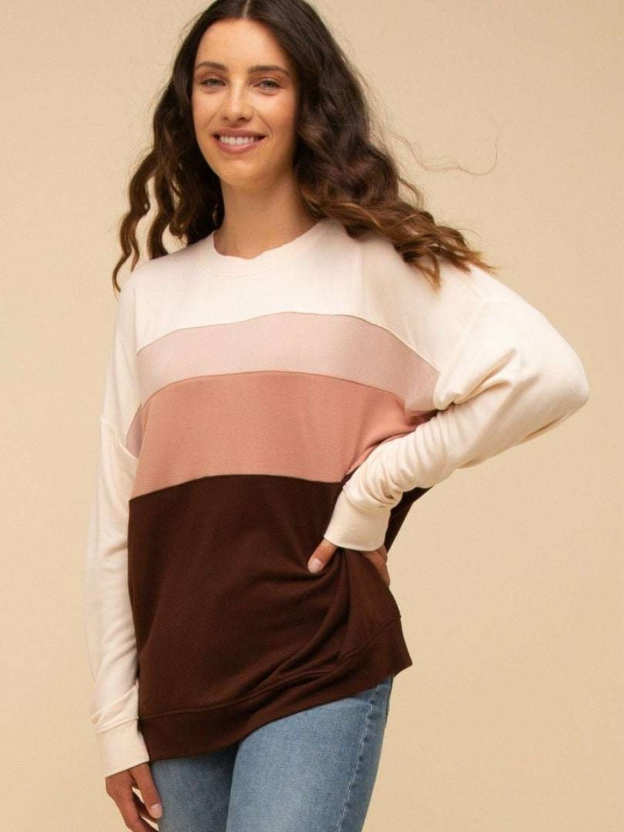 Tops * | Thread & Supply Sale Evenfall Pullover Sedona Color Block