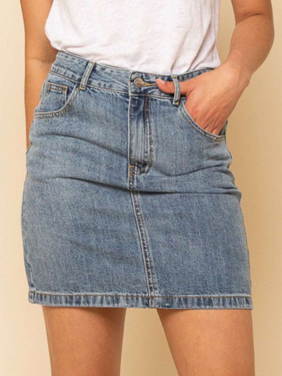 Bottoms * | Thread & Supply Duff Skirt Denim